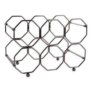 Sivi metalni stalak za vino na sklapanje PT LIVING Honeycomb