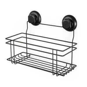 Crna samostojeća polica za kupaonicu Compactor Bestlock Black All Purpose Holder, 30 x 20,5 cm