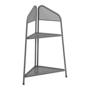 Tamnosiva metalna kutna polica za balkon Garden Pleasure MWH, visina 100 cm