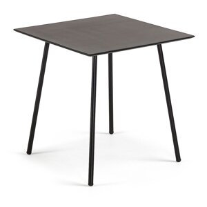 Crni stolić Kave Home Ulrich, 75 x 75 cm