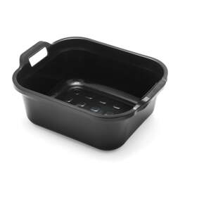 Crni plastični lavor s dvije ručke Addis, 39 x 32 x 14 cm
