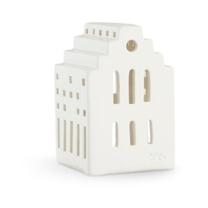 Bijeli keramički svijećnjak Kähler Design Long Church, visina 10 cm