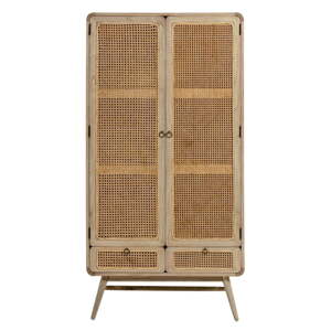 Ormar od masivne indijske lipe u prirodnoj boji 90x175 cm Nalu – Kave Home
