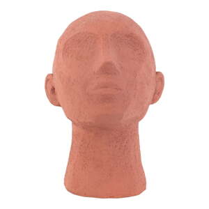 Narančasta dekorativna skulptura u boji terakote PT LIVING Face Art, visina 22,8 cm