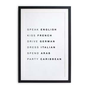 Slika 30x40 cm Speak, Kiss, Drive – Really Nice Things