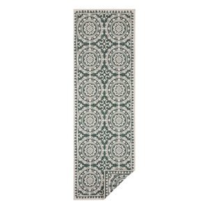 Zeleno-krem vanjski tepih NORTHRUGS Jardin, 80 x 250 cm