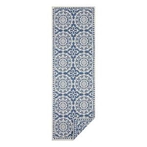 Plavo-krem vanjski tepih NORTHRUGS Jardin, 80 x 350 cm