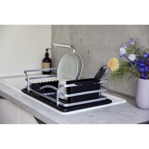 Crni ocjeđivač za posuđe Wenko Drip Aluminium