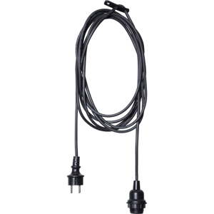 Crni kabel s nastavkom za žarulju Star Trading Cord Ute, dužina 5 m
