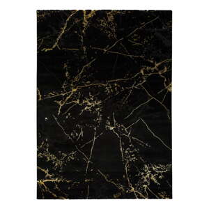 Crni tepih Universal Gold Marble, 80 x 150 cm