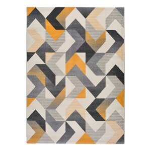 Narančasto-sivi tepih Universal Gladys Abstract, 80 x 150 cm
