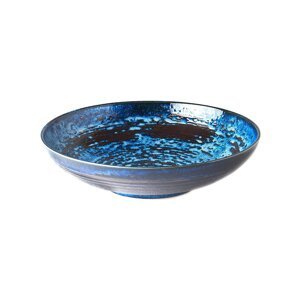 Plava keramička zdjela za serviranje MIJ Copper Swirl, ø 28 cm