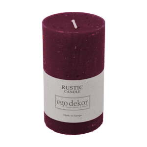 Tamnocrvena svijeća Rustic candles by Ego dekor Rust, vrijeme gorenja 38 h
