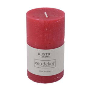 Crvena svijeća Rustic candles by Ego dekor Rust, vrijeme gorenja 38 h