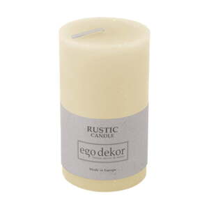 Bijela svijeća Rustic candles by Ego dekor Rust, vrijeme gorenja 38 h