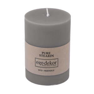 Siva svijeća Eco candles by Ego dekor Friendly, vrijeme gorenja 37 h