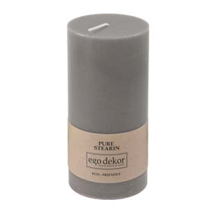 Siva svijeća Eco candles by Ego dekor Friendly, vrijeme gorenja 50 h