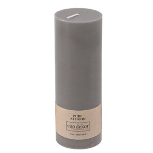 Siva svijeća Eco candles by Ego dekor Friendly, vrijeme gorenja 60 h
