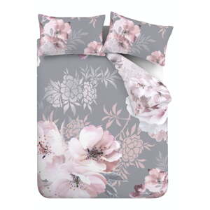 Siva posteljina Catherine Lansfield Dramatic Floral, 200 x 200 cm