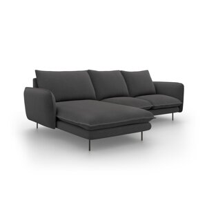 Tamno siva kutna garnitura Cosmopolitan Design Vienna, lijevi kut