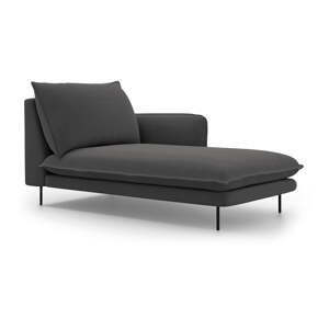 Tamno siva Cosmopolitan Design Vienna ležaljka, desni kut