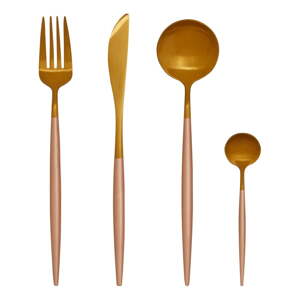 Pribor 16 kom od nehrđajućeg čelika u zlatnoj boji Avie – Premier Housewares