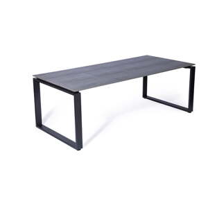 Sivi vrtni stol za 8 osoba Bonami Selection Strong, 210 x 100 cm