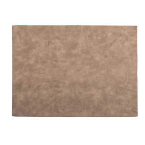 Smeđa prostirka s imitacijom kože ZicZac Troja Rectangle, 33 x 45 cm