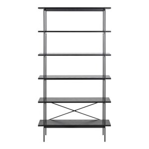 Crni regal u dekoru jasena 94x172 cm Angus – Actona