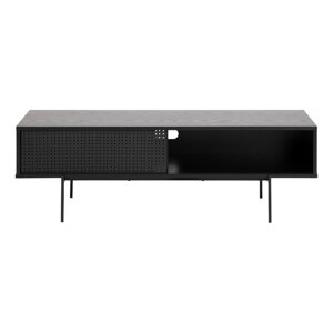 Crni TV stol u dekoru jasena 140x45 cm Angus – Actona