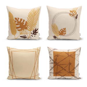 Narančasto-bež jastučnice u setu 4 43x43 cm - Minimalist Cushion Covers