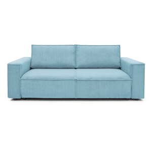 Svijetlo plava sklopiva sofa od samta 245 cm Nihad – Bobochic Paris