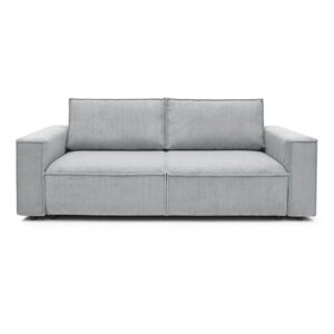 Svijetlo siva sklopiva sofa od samta 245 cm Nihad – Bobochic Paris