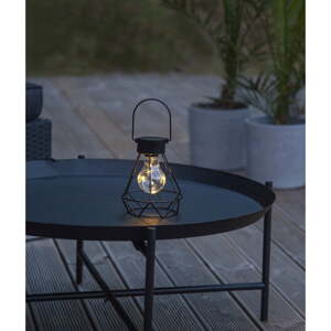 Crna LED lampa Star Trading Eddy, visina 15,5 cm