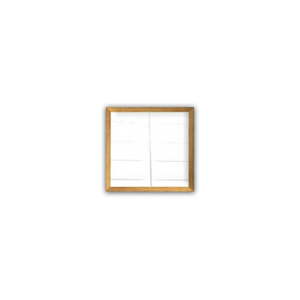 Set od 4 zidna ogledala s okvirom u zlato oyo koncept Setayn, 24 x 24 cm