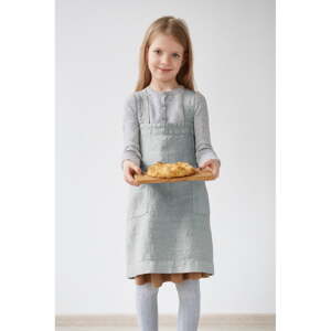 Dječja siva platnena pregača Linen Tales Pinafore, 72 x 45 cm