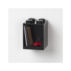 Dječja crna zidna polica LEGO® Brick 4