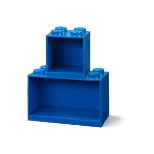 Set od 2 dječje plave zidne police LEGO® Brick