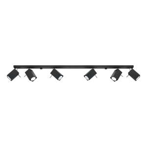 Crna stropna svjetiljka Nice Lamps Toscana 6L