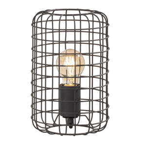 Crna stolna lampa s metalnim sjenilom (visina 25 cm) Justin – Fischer & Honsel