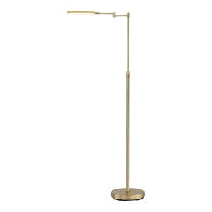 LED stojeća svjetiljka u zlatnoj boji s metalnim sjenilom (visina 130 cm) Nami – Fischer & Honsel