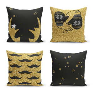 Set od 4 jastučnice od šenil jastučnice Minimalističke navlake za jastuke Winter, 42 x 42 cm