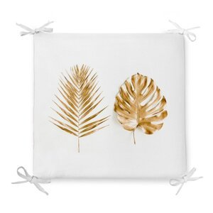 Pamučni jastuk za sjedalo Minimalističke navlake za jastuke Golden Leaves, 42 x 42 cm
