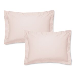 Set od 2 ružičaste jastučnice od pamučnog satena Bianca Oxford, 50 x 75 cm