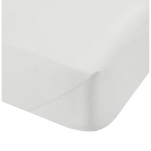 Bijela plahta s gumom od pamučnog perkala 135x190 cm Cotton Percale – Bianca