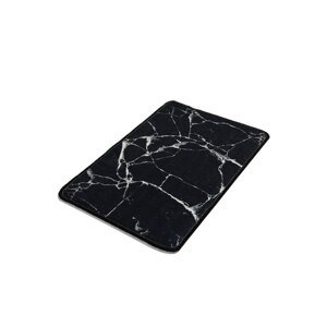 Crno-bijela prostirka za kupaonicu s motivom mramora Foutastic Marble, 60 x 40 cm
