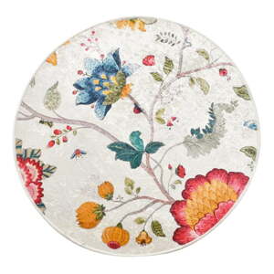 Siva od samta kupaonska prostirka ø 140 cm Vintage Flower – Foutastic