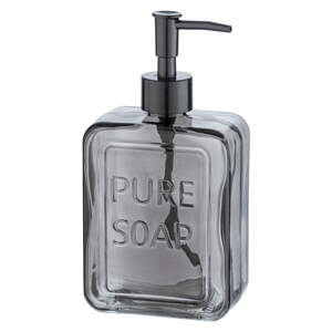 Sivi stakleni dozator za sapun Wenko Pure Soap