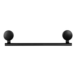 Crni zidni držač za ručnike Wenko Static-Loc® Pavia, širine 40 cm