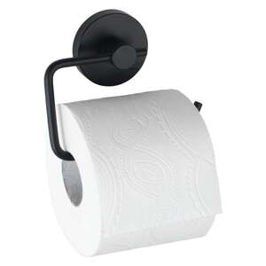 Crni držač za toalet papir Wenko Vacuum-Loc® Milazzo